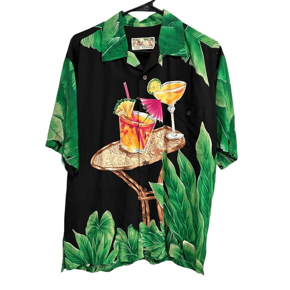 Tori Richard Mens Hawaiian Shirt Cocktail Tropical Leaf Print Size S - Picture 1 of 11